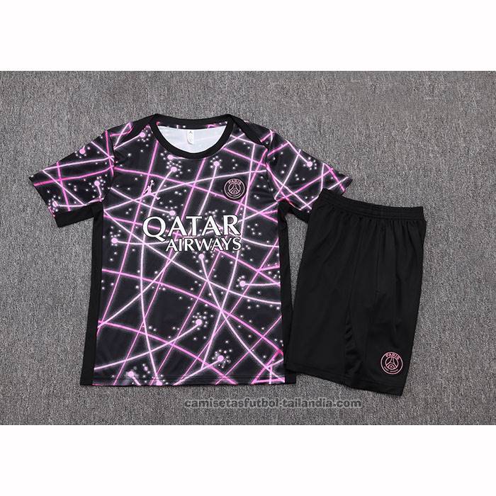 Chandal del Paris Saint-Germain Jordan Manga Corta 25/26 Negro Rosa - Pantalon Corto